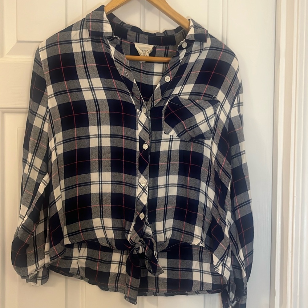Small soft plaid shirt